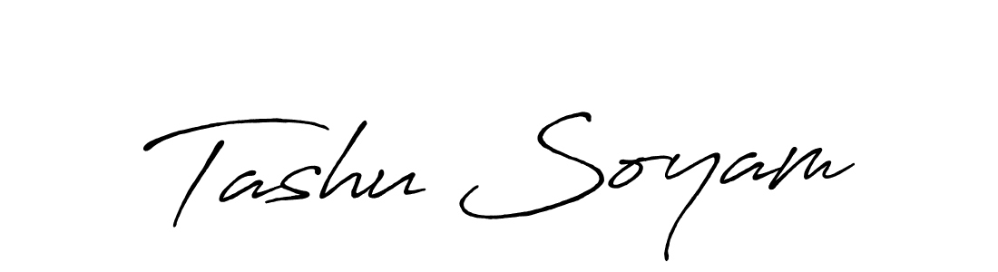 Tashu Soyam stylish signature style. Best Handwritten Sign (Antro_Vectra_Bolder) for my name. Handwritten Signature Collection Ideas for my name Tashu Soyam. Tashu Soyam signature style 7 images and pictures png