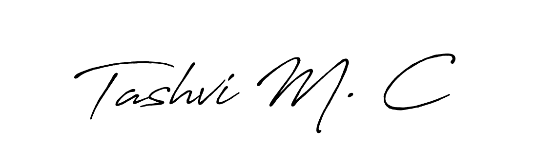 Design your own signature with our free online signature maker. With this signature software, you can create a handwritten (Antro_Vectra_Bolder) signature for name Tashvi M. C. Tashvi M. C signature style 7 images and pictures png