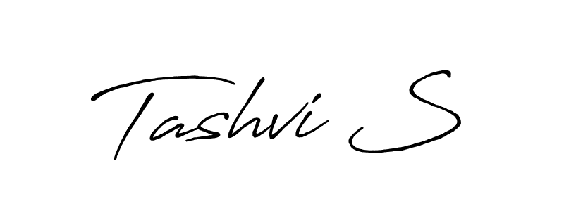 Similarly Antro_Vectra_Bolder is the best handwritten signature design. Signature creator online .You can use it as an online autograph creator for name Tashvi S. Tashvi S signature style 7 images and pictures png