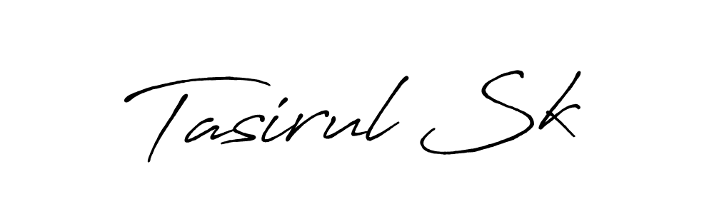 How to make Tasirul Sk name signature. Use Antro_Vectra_Bolder style for creating short signs online. This is the latest handwritten sign. Tasirul Sk signature style 7 images and pictures png