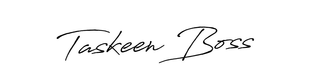 It looks lik you need a new signature style for name Taskeen Boss. Design unique handwritten (Antro_Vectra_Bolder) signature with our free signature maker in just a few clicks. Taskeen Boss signature style 7 images and pictures png
