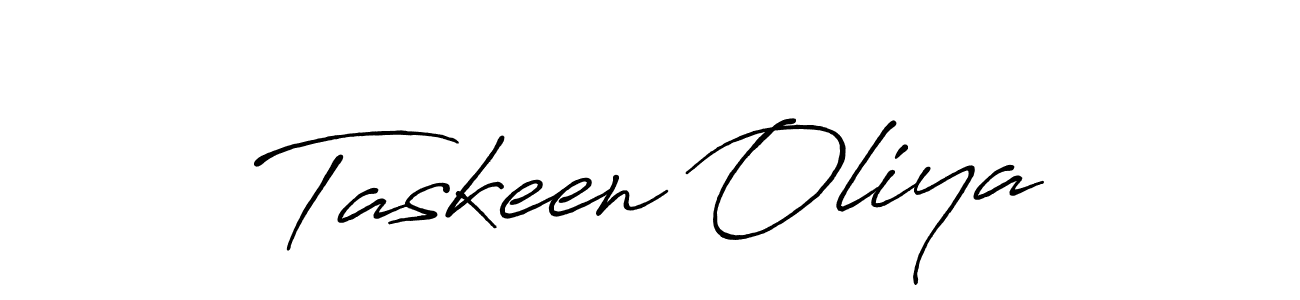 The best way (Antro_Vectra_Bolder) to make a short signature is to pick only two or three words in your name. The name Taskeen Oliya include a total of six letters. For converting this name. Taskeen Oliya signature style 7 images and pictures png