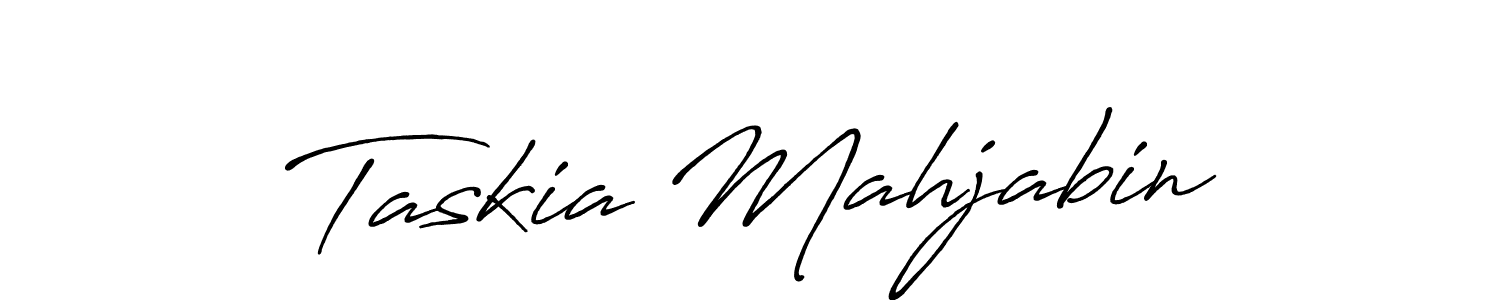 How to make Taskia Mahjabin signature? Antro_Vectra_Bolder is a professional autograph style. Create handwritten signature for Taskia Mahjabin name. Taskia Mahjabin signature style 7 images and pictures png