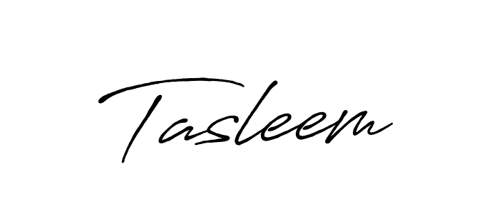 Tasleem stylish signature style. Best Handwritten Sign (Antro_Vectra_Bolder) for my name. Handwritten Signature Collection Ideas for my name Tasleem. Tasleem signature style 7 images and pictures png