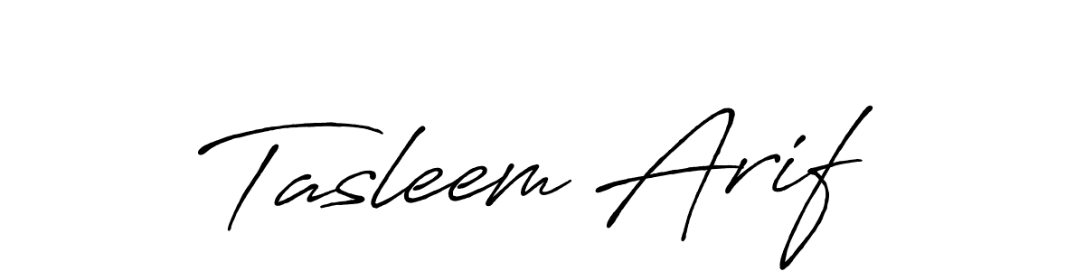 How to make Tasleem Arif signature? Antro_Vectra_Bolder is a professional autograph style. Create handwritten signature for Tasleem Arif name. Tasleem Arif signature style 7 images and pictures png