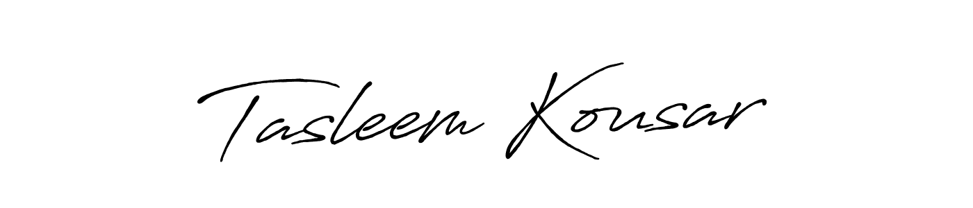 Also we have Tasleem Kousar name is the best signature style. Create professional handwritten signature collection using Antro_Vectra_Bolder autograph style. Tasleem Kousar signature style 7 images and pictures png