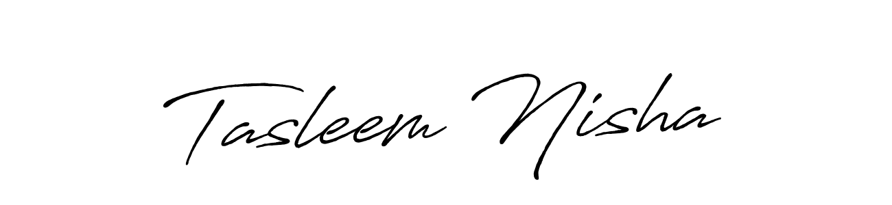 Also You can easily find your signature by using the search form. We will create Tasleem Nisha name handwritten signature images for you free of cost using Antro_Vectra_Bolder sign style. Tasleem Nisha signature style 7 images and pictures png