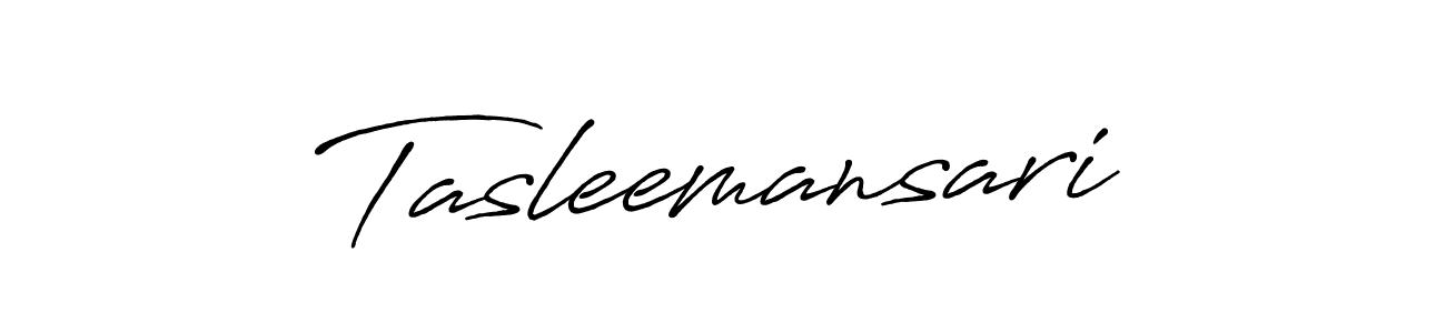 Tasleemansari stylish signature style. Best Handwritten Sign (Antro_Vectra_Bolder) for my name. Handwritten Signature Collection Ideas for my name Tasleemansari. Tasleemansari signature style 7 images and pictures png