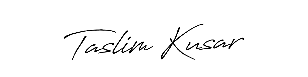 You should practise on your own different ways (Antro_Vectra_Bolder) to write your name (Taslim Kusar) in signature. don't let someone else do it for you. Taslim Kusar signature style 7 images and pictures png