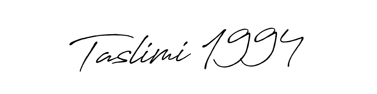 Use a signature maker to create a handwritten signature online. With this signature software, you can design (Antro_Vectra_Bolder) your own signature for name Taslimi 1994. Taslimi 1994 signature style 7 images and pictures png