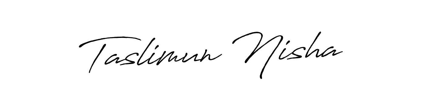 The best way (Antro_Vectra_Bolder) to make a short signature is to pick only two or three words in your name. The name Taslimun Nisha include a total of six letters. For converting this name. Taslimun Nisha signature style 7 images and pictures png