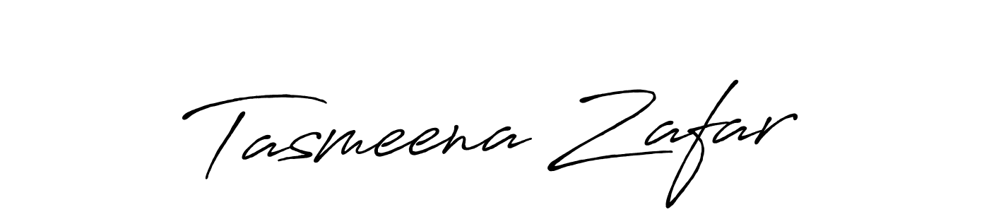 Make a beautiful signature design for name Tasmeena Zafar. With this signature (Antro_Vectra_Bolder) style, you can create a handwritten signature for free. Tasmeena Zafar signature style 7 images and pictures png