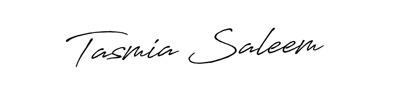 Create a beautiful signature design for name Tasmia Saleem. With this signature (Antro_Vectra_Bolder) fonts, you can make a handwritten signature for free. Tasmia Saleem signature style 7 images and pictures png