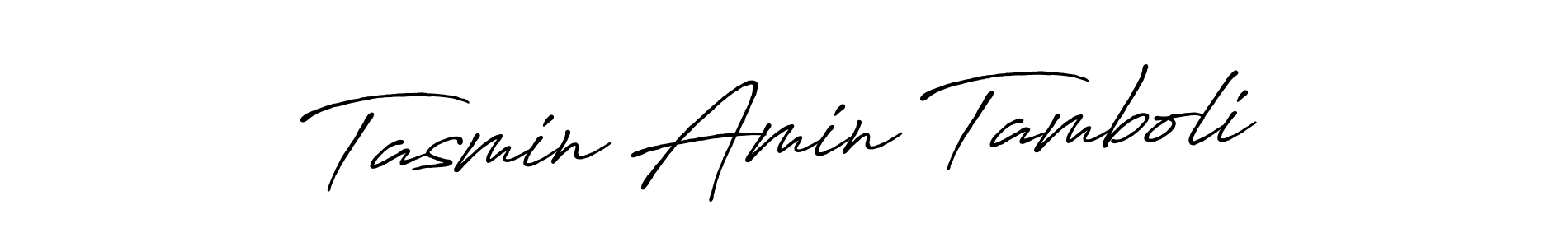 Create a beautiful signature design for name Tasmin Amin Tamboli. With this signature (Antro_Vectra_Bolder) fonts, you can make a handwritten signature for free. Tasmin Amin Tamboli signature style 7 images and pictures png