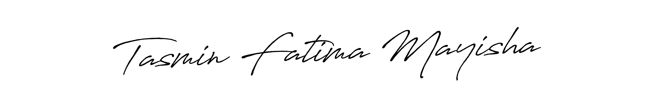 Make a beautiful signature design for name Tasmin Fatima Mayisha. With this signature (Antro_Vectra_Bolder) style, you can create a handwritten signature for free. Tasmin Fatima Mayisha signature style 7 images and pictures png