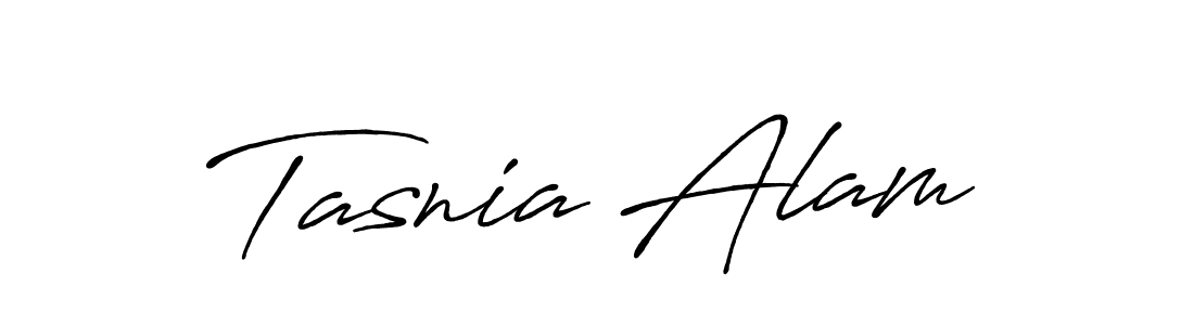 How to make Tasnia Alam name signature. Use Antro_Vectra_Bolder style for creating short signs online. This is the latest handwritten sign. Tasnia Alam signature style 7 images and pictures png