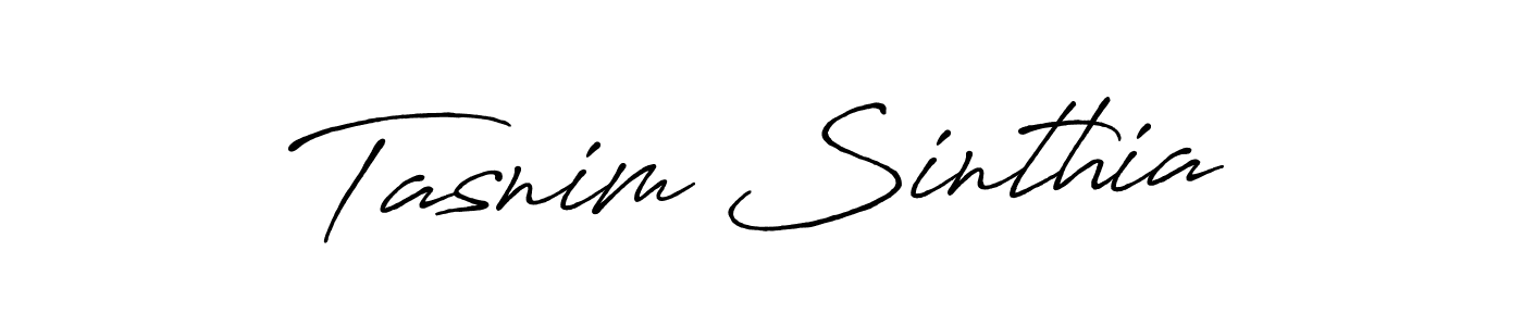 Make a beautiful signature design for name Tasnim Sinthia. With this signature (Antro_Vectra_Bolder) style, you can create a handwritten signature for free. Tasnim Sinthia signature style 7 images and pictures png