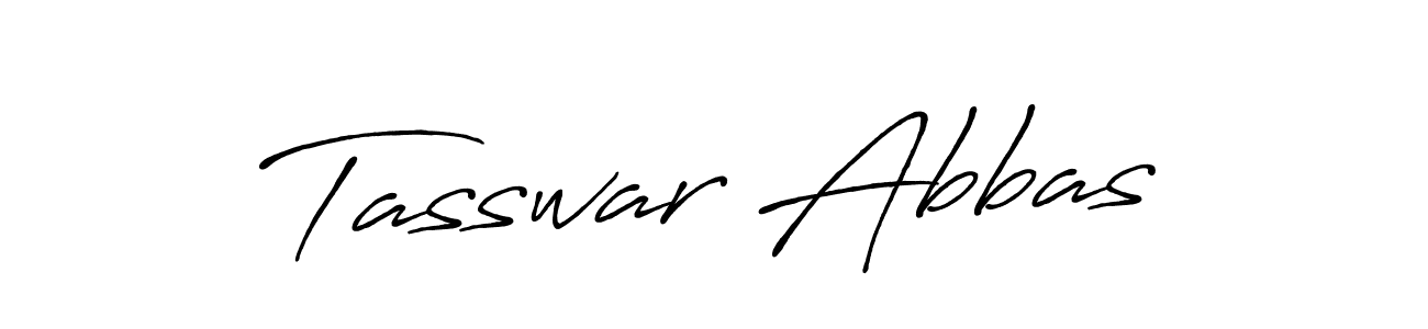 Design your own signature with our free online signature maker. With this signature software, you can create a handwritten (Antro_Vectra_Bolder) signature for name Tasswar Abbas. Tasswar Abbas signature style 7 images and pictures png