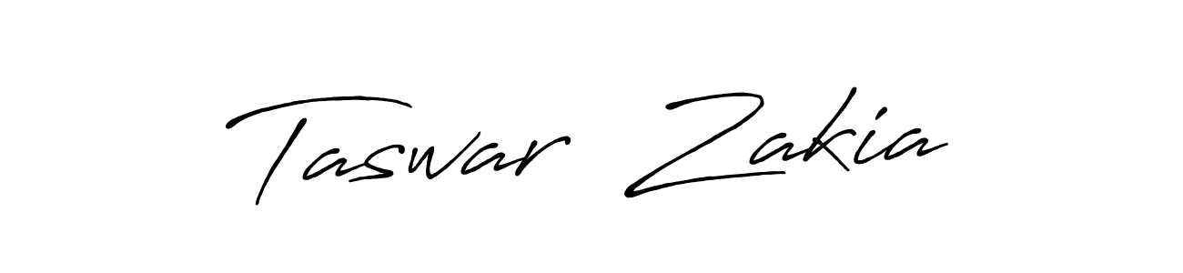 Use a signature maker to create a handwritten signature online. With this signature software, you can design (Antro_Vectra_Bolder) your own signature for name Taswar  Zakia. Taswar  Zakia signature style 7 images and pictures png