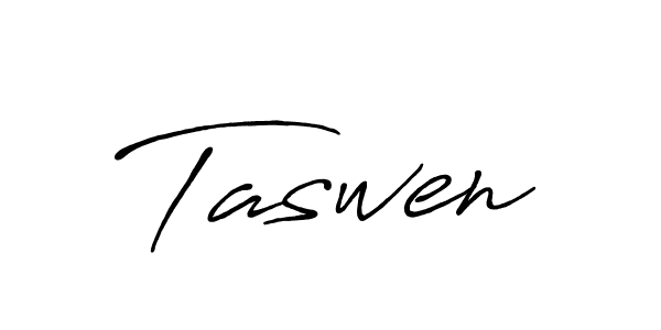 Make a beautiful signature design for name Taswen. Use this online signature maker to create a handwritten signature for free. Taswen signature style 7 images and pictures png