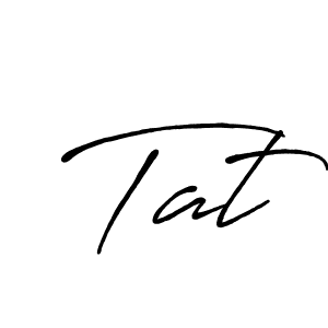 Tat stylish signature style. Best Handwritten Sign (Antro_Vectra_Bolder) for my name. Handwritten Signature Collection Ideas for my name Tat. Tat signature style 7 images and pictures png