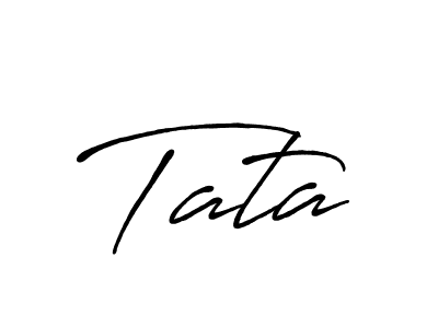 Use a signature maker to create a handwritten signature online. With this signature software, you can design (Antro_Vectra_Bolder) your own signature for name Tata. Tata signature style 7 images and pictures png