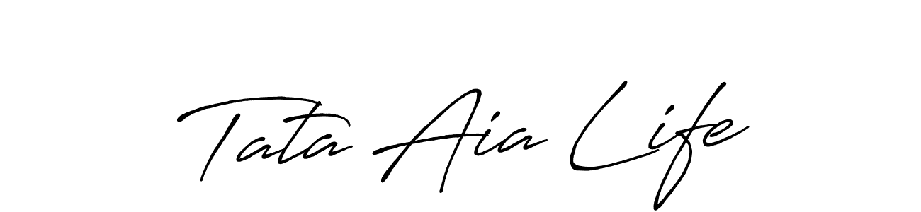 This is the best signature style for the Tata Aia Life name. Also you like these signature font (Antro_Vectra_Bolder). Mix name signature. Tata Aia Life signature style 7 images and pictures png