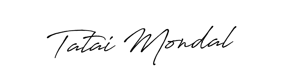 Use a signature maker to create a handwritten signature online. With this signature software, you can design (Antro_Vectra_Bolder) your own signature for name Tatai Mondal. Tatai Mondal signature style 7 images and pictures png