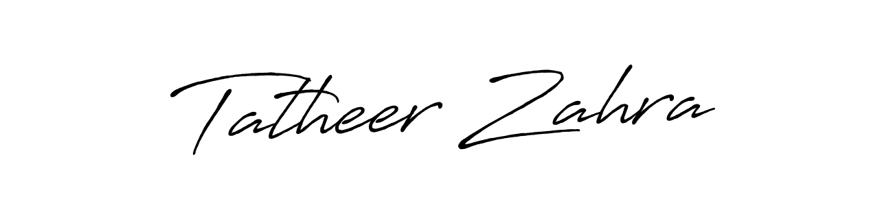 It looks lik you need a new signature style for name Tatheer Zahra. Design unique handwritten (Antro_Vectra_Bolder) signature with our free signature maker in just a few clicks. Tatheer Zahra signature style 7 images and pictures png