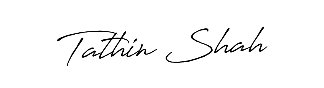 How to make Tathin Shah signature? Antro_Vectra_Bolder is a professional autograph style. Create handwritten signature for Tathin Shah name. Tathin Shah signature style 7 images and pictures png