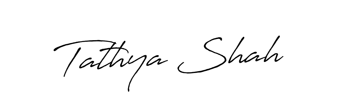 Similarly Antro_Vectra_Bolder is the best handwritten signature design. Signature creator online .You can use it as an online autograph creator for name Tathya Shah. Tathya Shah signature style 7 images and pictures png