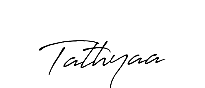 How to make Tathyaa signature? Antro_Vectra_Bolder is a professional autograph style. Create handwritten signature for Tathyaa name. Tathyaa signature style 7 images and pictures png