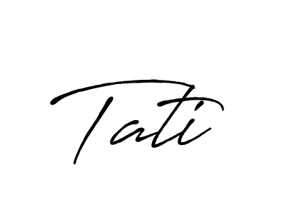 Create a beautiful signature design for name Tati. With this signature (Antro_Vectra_Bolder) fonts, you can make a handwritten signature for free. Tati signature style 7 images and pictures png