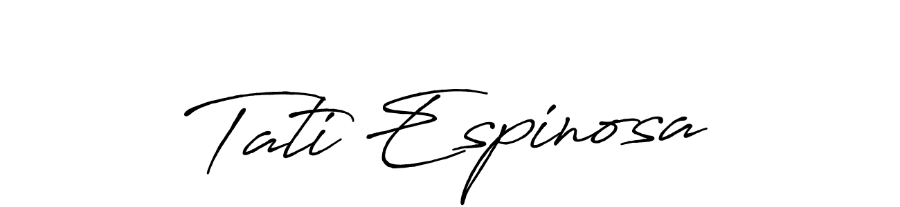 It looks lik you need a new signature style for name Tati Espinosa. Design unique handwritten (Antro_Vectra_Bolder) signature with our free signature maker in just a few clicks. Tati Espinosa signature style 7 images and pictures png