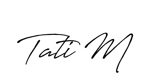 This is the best signature style for the Tati M name. Also you like these signature font (Antro_Vectra_Bolder). Mix name signature. Tati M signature style 7 images and pictures png