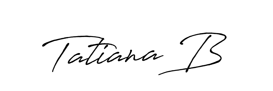 Similarly Antro_Vectra_Bolder is the best handwritten signature design. Signature creator online .You can use it as an online autograph creator for name Tatiana B. Tatiana B signature style 7 images and pictures png