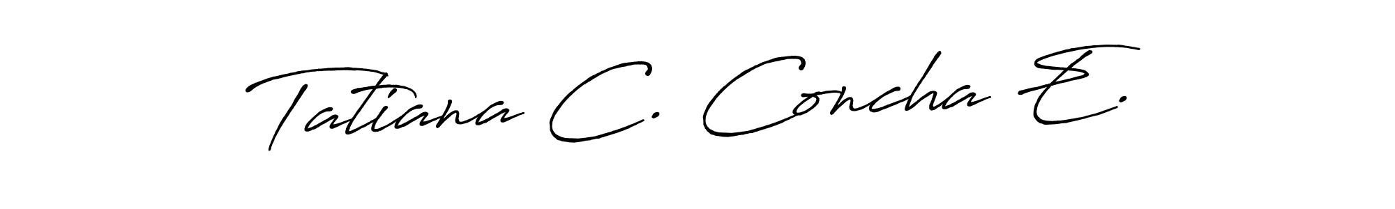 Tatiana C. Concha E. stylish signature style. Best Handwritten Sign (Antro_Vectra_Bolder) for my name. Handwritten Signature Collection Ideas for my name Tatiana C. Concha E.. Tatiana C. Concha E. signature style 7 images and pictures png