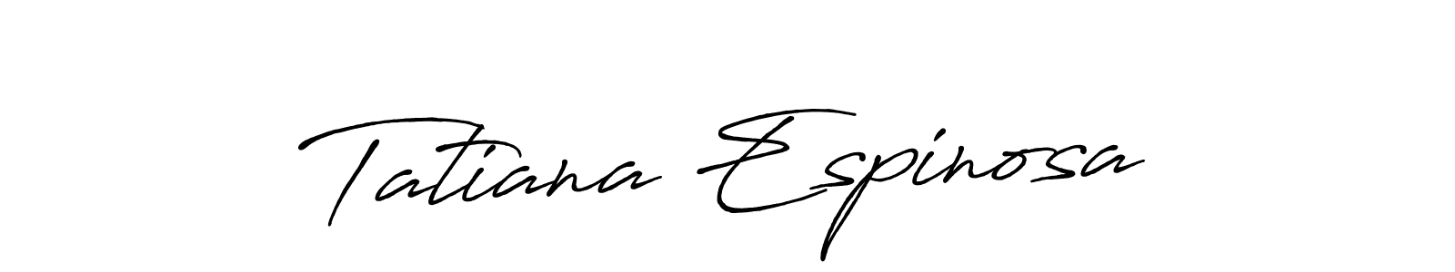 How to make Tatiana Espinosa name signature. Use Antro_Vectra_Bolder style for creating short signs online. This is the latest handwritten sign. Tatiana Espinosa signature style 7 images and pictures png