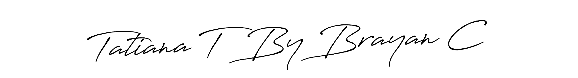 You can use this online signature creator to create a handwritten signature for the name Tatiana T  By Brayan C. This is the best online autograph maker. Tatiana T  By Brayan C signature style 7 images and pictures png