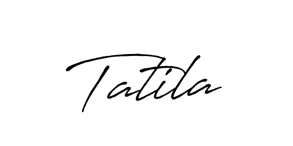 Make a beautiful signature design for name Tatila. With this signature (Antro_Vectra_Bolder) style, you can create a handwritten signature for free. Tatila signature style 7 images and pictures png