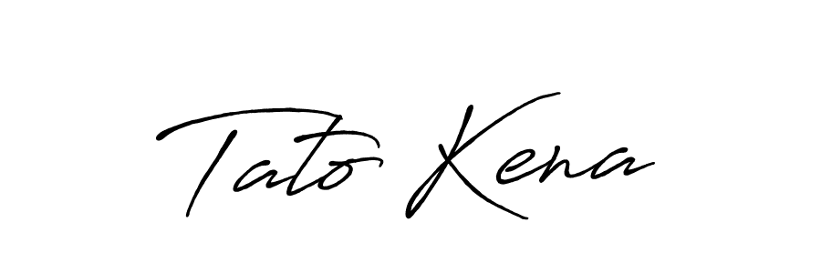 Tato Kena stylish signature style. Best Handwritten Sign (Antro_Vectra_Bolder) for my name. Handwritten Signature Collection Ideas for my name Tato Kena. Tato Kena signature style 7 images and pictures png