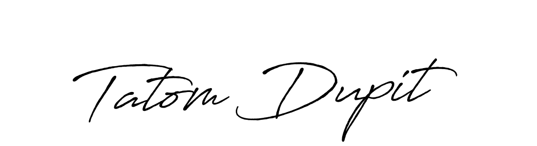 See photos of Tatom Dupit official signature by Spectra . Check more albums & portfolios. Read reviews & check more about Antro_Vectra_Bolder font. Tatom Dupit signature style 7 images and pictures png