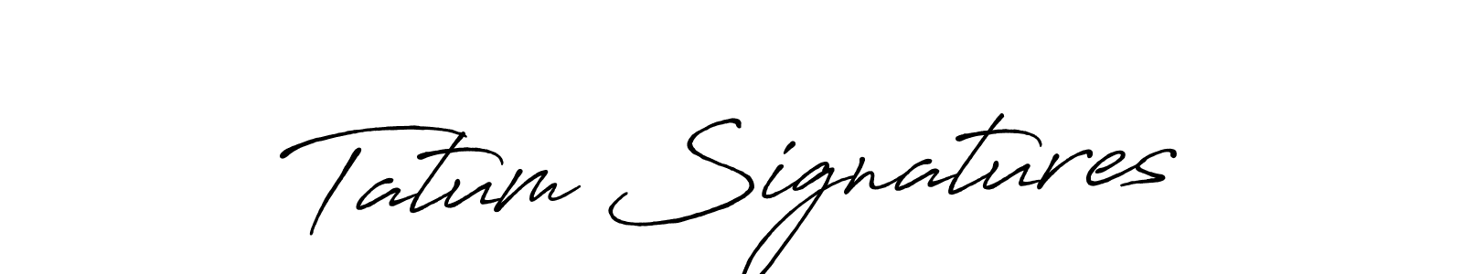 See photos of Tatum Signatures official signature by Spectra . Check more albums & portfolios. Read reviews & check more about Antro_Vectra_Bolder font. Tatum Signatures signature style 7 images and pictures png