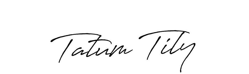 You can use this online signature creator to create a handwritten signature for the name Tatum Tily. This is the best online autograph maker. Tatum Tily signature style 7 images and pictures png