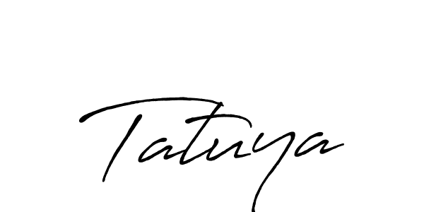 How to make Tatuya name signature. Use Antro_Vectra_Bolder style for creating short signs online. This is the latest handwritten sign. Tatuya signature style 7 images and pictures png