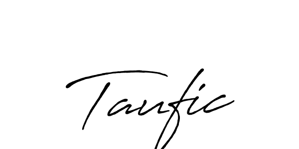 You should practise on your own different ways (Antro_Vectra_Bolder) to write your name (Taufic) in signature. don't let someone else do it for you. Taufic signature style 7 images and pictures png