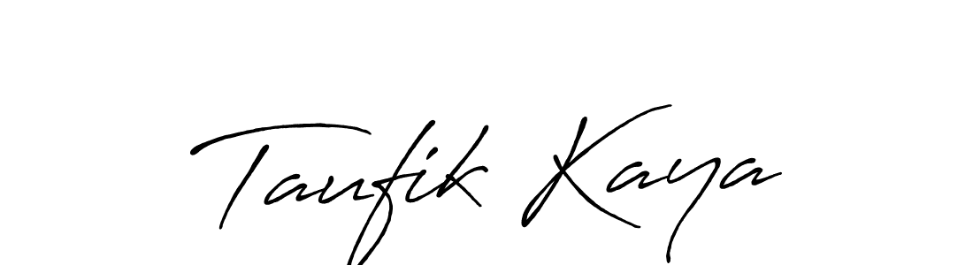 Similarly Antro_Vectra_Bolder is the best handwritten signature design. Signature creator online .You can use it as an online autograph creator for name Taufik Kaya. Taufik Kaya signature style 7 images and pictures png