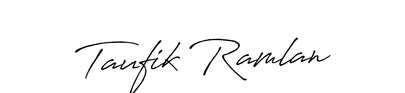 Here are the top 10 professional signature styles for the name Taufik Ramlan. These are the best autograph styles you can use for your name. Taufik Ramlan signature style 7 images and pictures png
