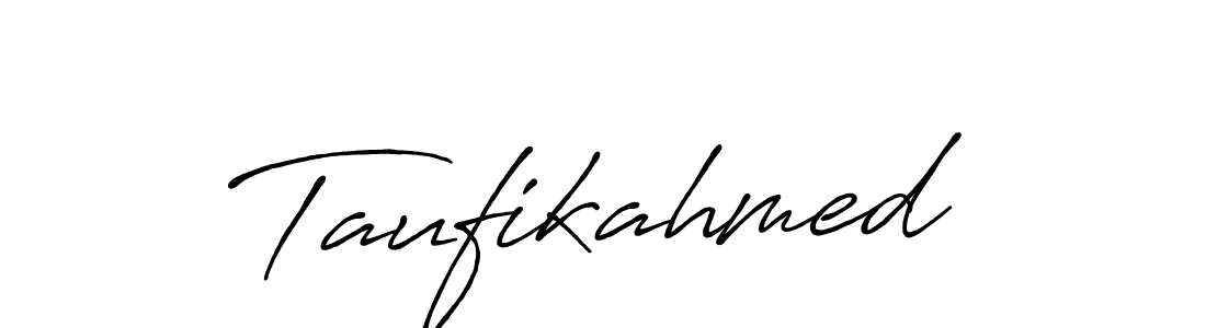 Also we have Taufikahmed name is the best signature style. Create professional handwritten signature collection using Antro_Vectra_Bolder autograph style. Taufikahmed signature style 7 images and pictures png