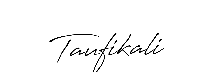 Create a beautiful signature design for name Taufikali. With this signature (Antro_Vectra_Bolder) fonts, you can make a handwritten signature for free. Taufikali signature style 7 images and pictures png